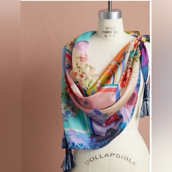 NWT Johnny WAS Stallion Silk Scarf - Picture 3 of 5